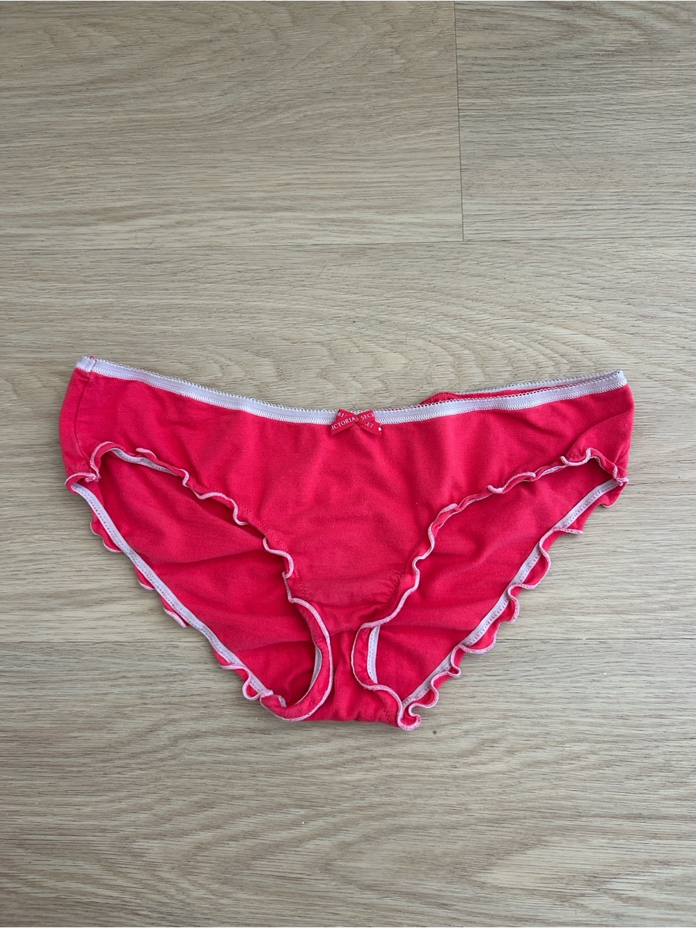 2011 Y2K Vintage Victoria’s Secret Cotton Ruffle Hiphugger Panty M